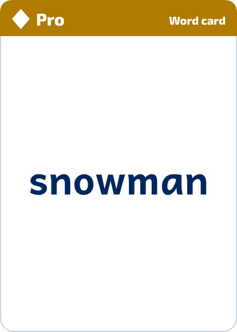 Pro word card: snowman